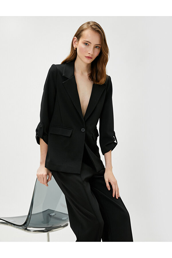 Koton Blazer-Jackenärmel mit Faltendetail