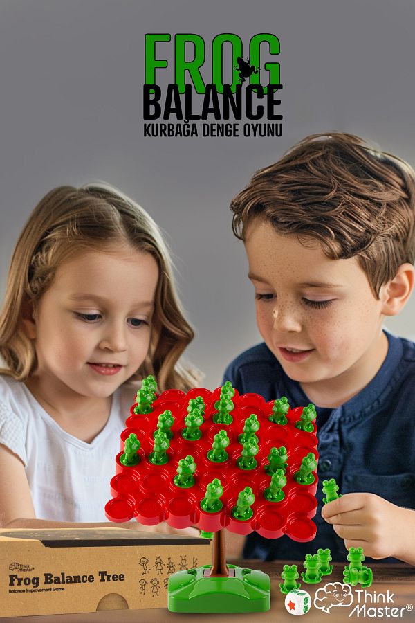 ThinkMaster-Frog Balance Parent Child Interaction Game Educational Toy Frog Tree Balance Game 1