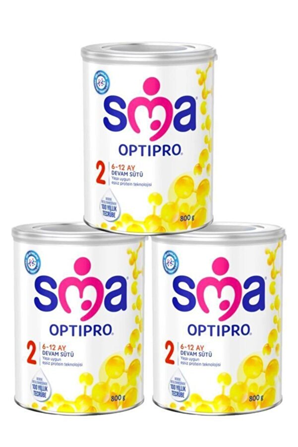 SMA 2 Numara 3'lü Optipro Devam Sütü 800 gr