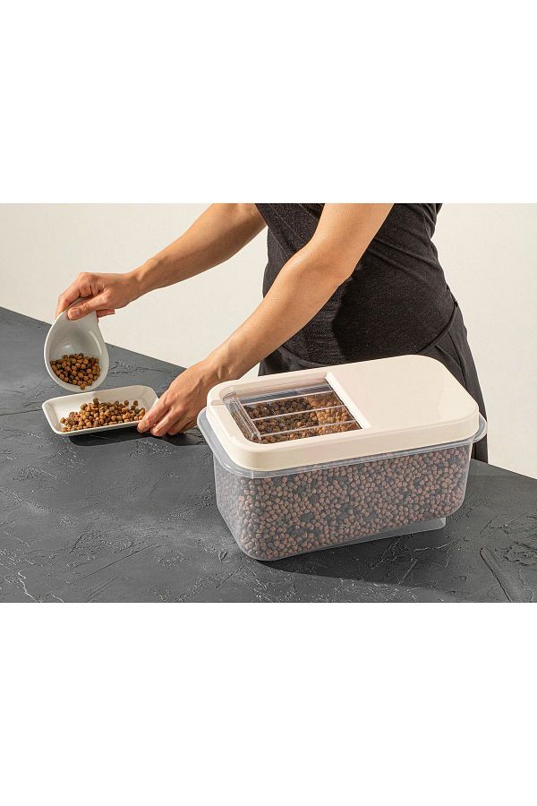 Nesto Home-3-Piece Multi-Purpose 7.5 Lt Food & Pulses Storage Container with Sliding Lid 1