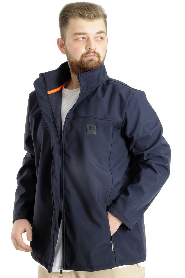 Modexl Men s Softshell Waterproof Jacket Mode XL Plus Size Navy 21232 Trendyol