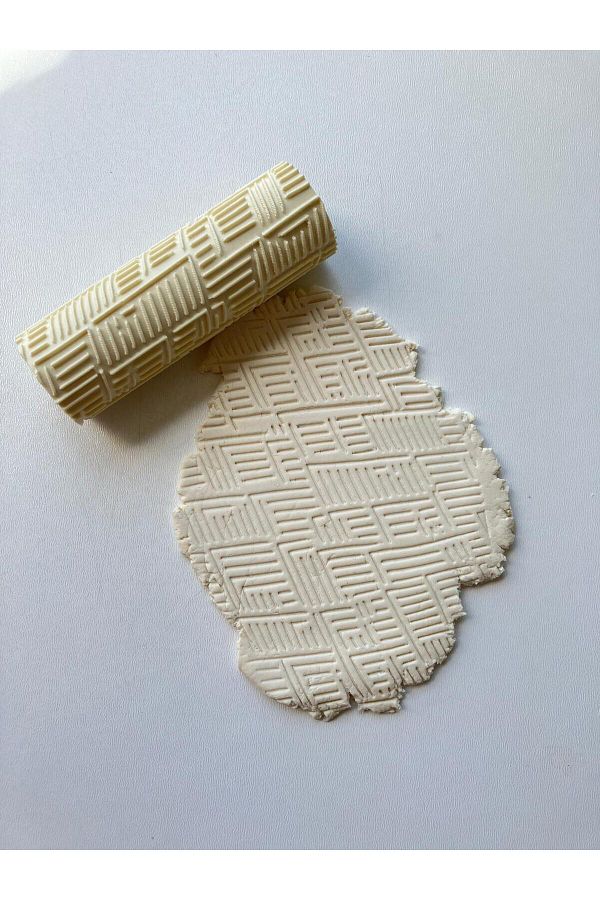 Volala-Polymer Clay Texture Roll - Mixed Line Pattern / Ceramic Mud Pattern Rolling Pin 1