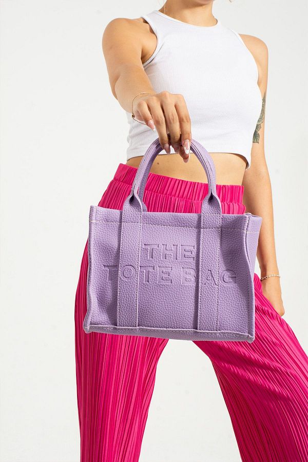 Valu Accessorize Lilac Women s Tote Bag Crossbody and Zippered Hand and Shoulder Bag Trendyol
