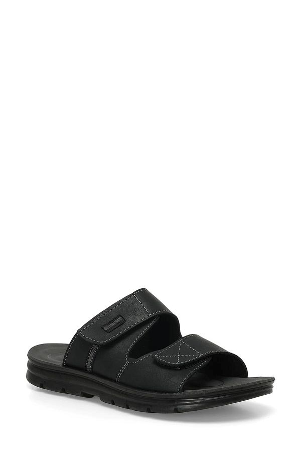 Polaris-Polaris406100 Black Men's Slippers - Comfortable and Stylish Design 1