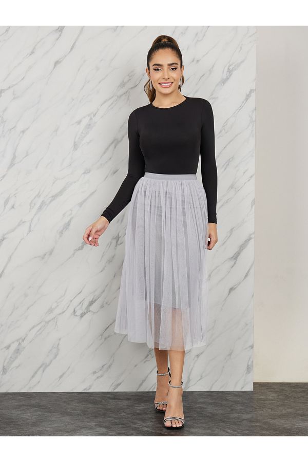 Mesh insert skirt shop