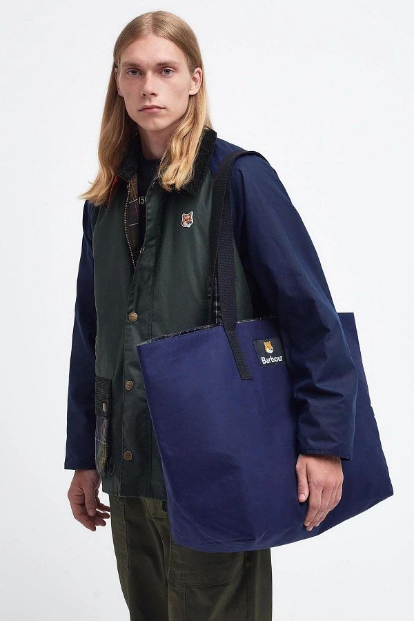 Barbour tote bag navy deals