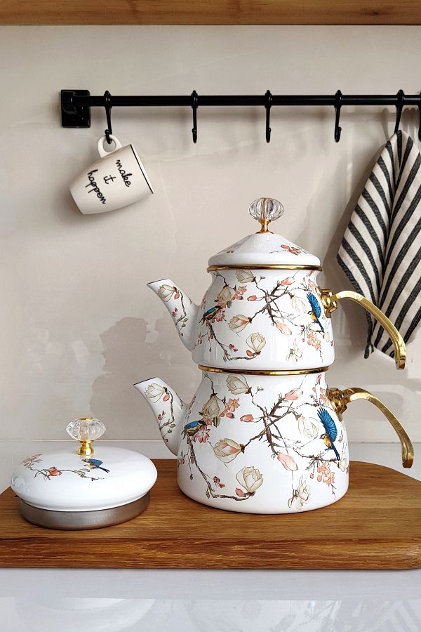 PORLİSMA-Amara Patterned Double Lid Teapot Set 1