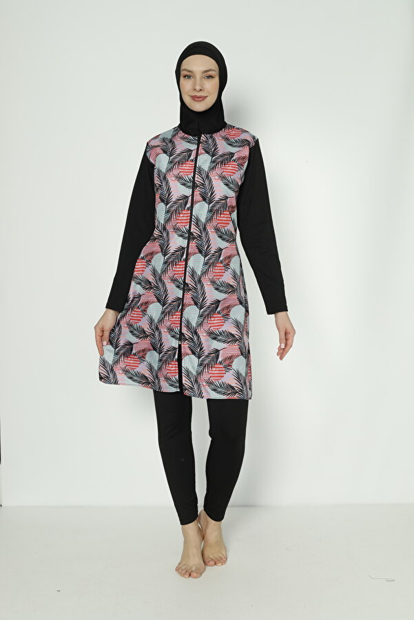 TRİYA FASHİON Hijab Zippered Women's Swimsuit- Trendyol