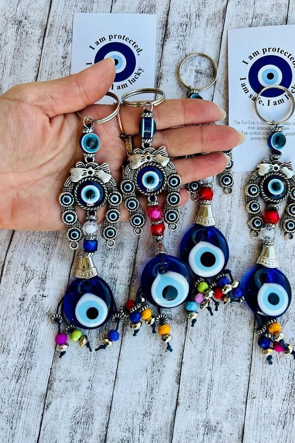 Talia Talia Horseshoe and Evil Eye Keychain Luck and Protection Trendyol