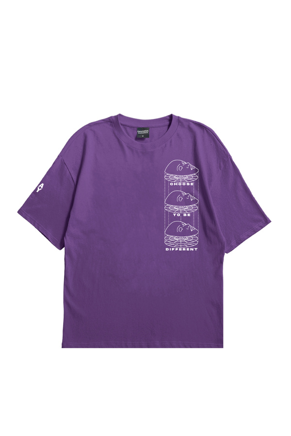 Eazy Co-Eazy Purple Choose Different Unisex Oversize Printed Short Sleeve T-shirt 1