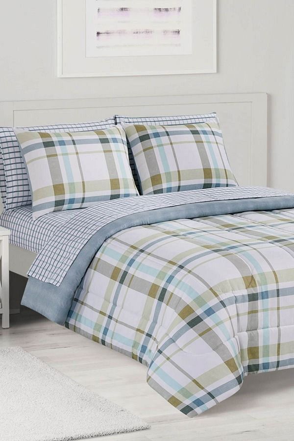 Orange Bed & Bath-طقم لحاف سرير مفرد 9 قطع -203×223 سم-رمادي 1
