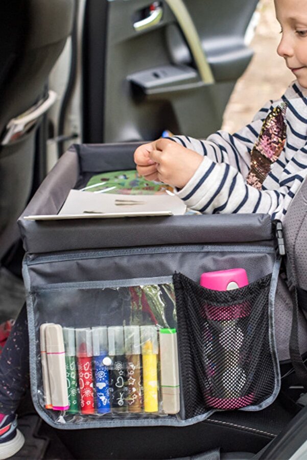 BYENS Oto Koltuğu Çocuk Aktivite Masası Eğitici Bebek Arabası Seyahat Masası Sehpası Oto Koltuk Aksesuarı