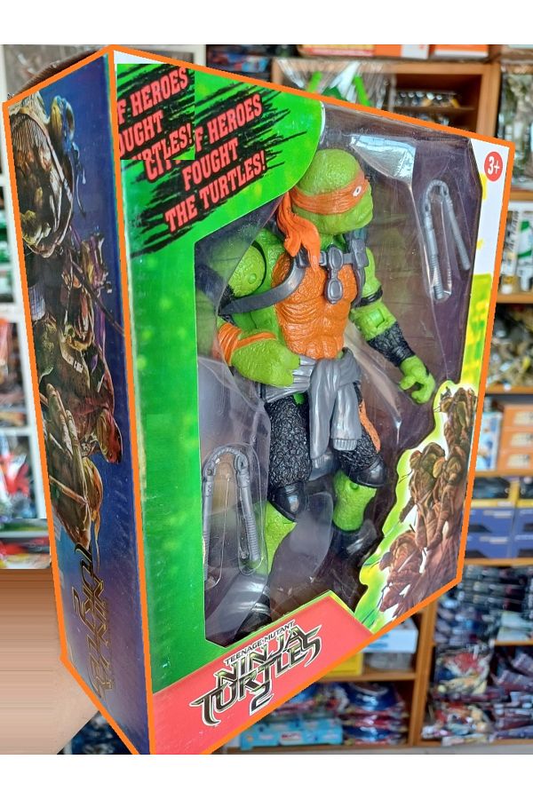 Ninja Kaplumbağalar-Michelangelo Ninja Turtle Large Toy - Unbreakable Figure Nunçaku 1