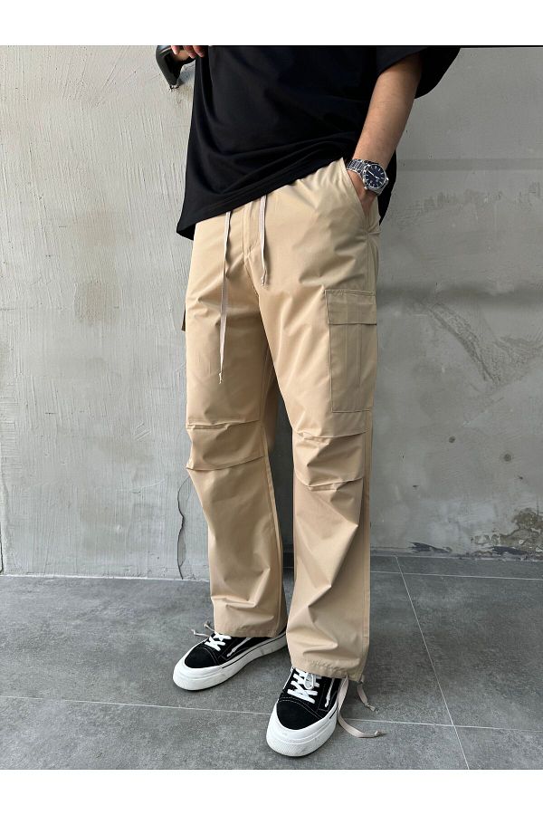 D FRANSEL Parachute Fabric Ankle Tie detachable Cargo Pants Trendyol
