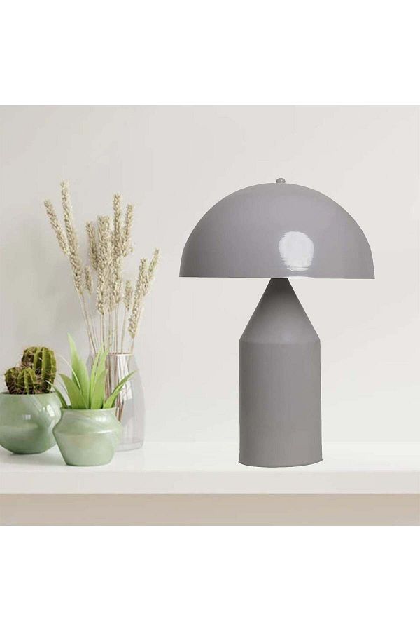 Bamyum-Lipeo Tischlampe Grün 30cm, Pilzlampe, Metalllampe, Grau 1