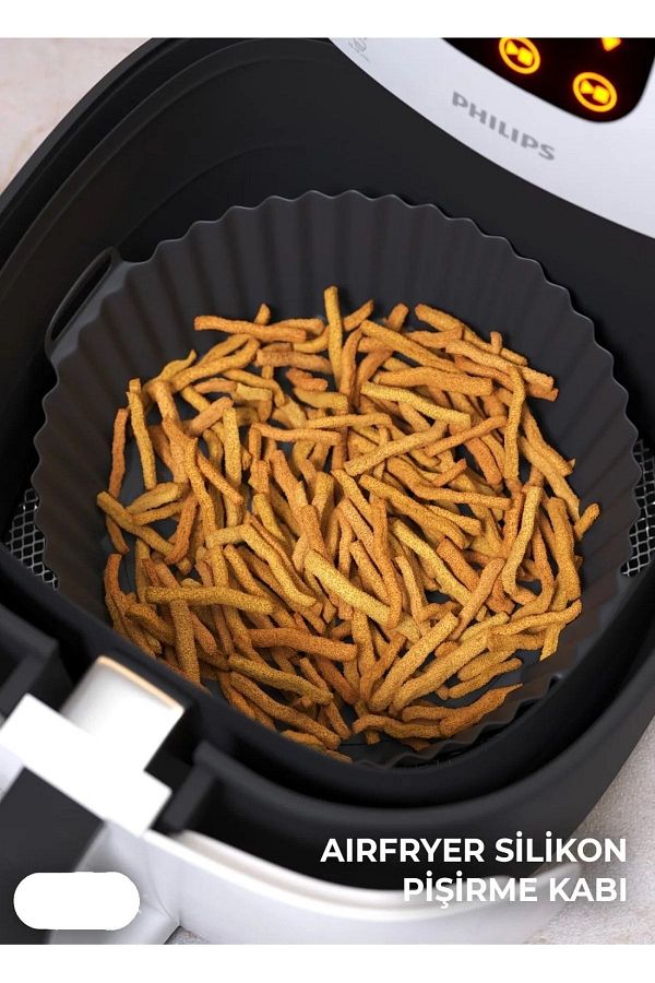 Hyd Airfryer Silicone Cooking Bowl 20x5 Cm Bpa Free Air Fryer Mold Suitable for Food Trendyol