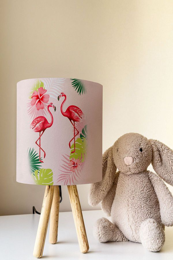 Talia Home-Flamingo Patterned Children's Room - Lampshade Table Lamp Tlab-251 1