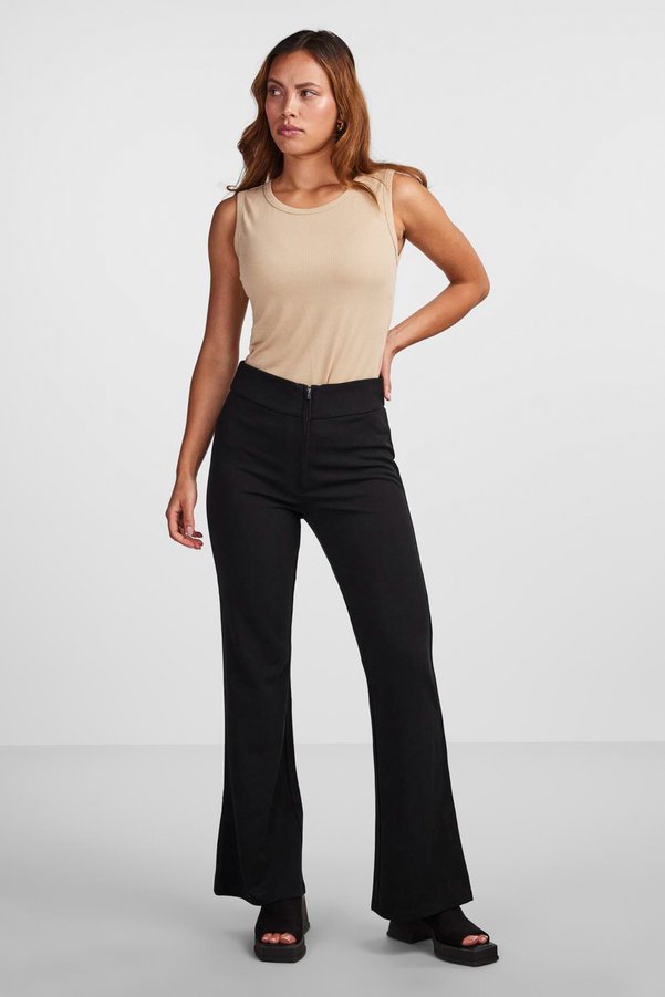 YAS Damen Wide Leg Hose „Victoria“ – Weite Stoffhose Aus Recyceltem Polyester