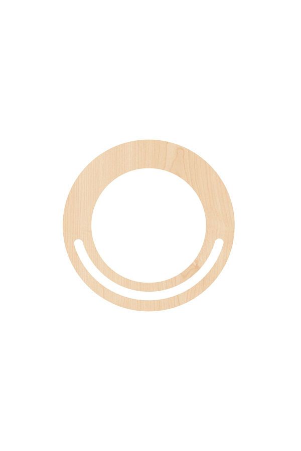 Mars-Round Wooden Bag Handle - Handle MDF Maple - 1 Pair 1
