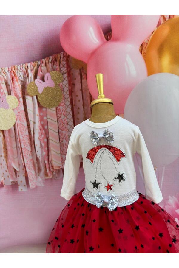 Petite Ponpon Baby Kız Bebek Yenidoğan Mevlüt Elbisesi Özel Gün Kıyafeti Tütü Seti