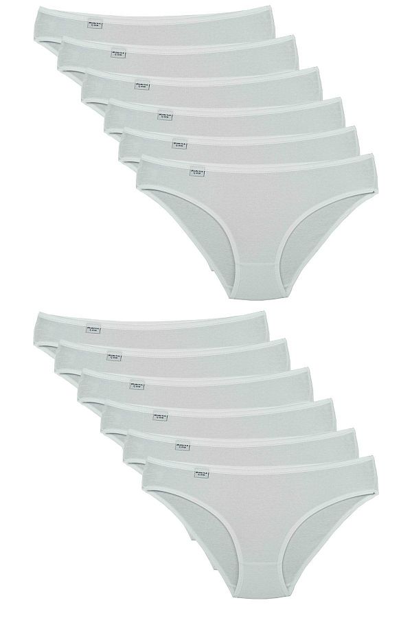 Bluence-Chiloți albi din Lycra Plus Size - Pachet de 12 1