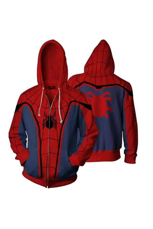 Kostebek Spider Spiderman Web Red Navy Blue Sweat Trendyol
