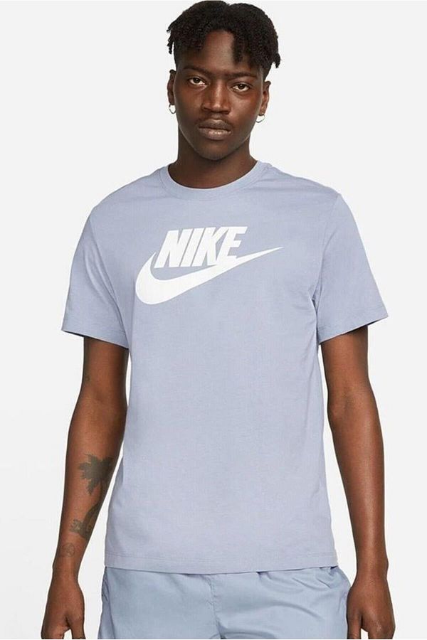 Nike Men s Sports T shirt Futura Light Blue Sportswear Trendyol