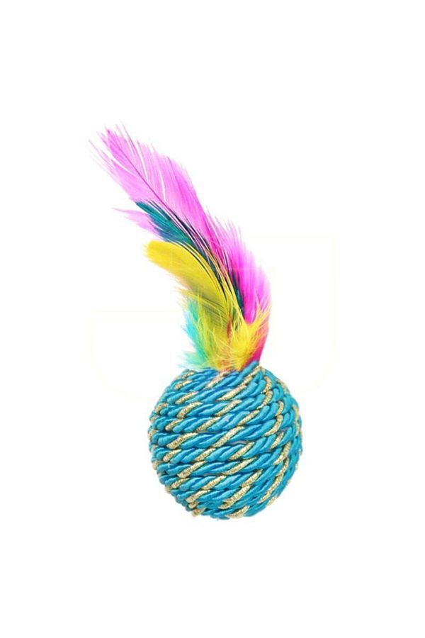 MİO-Furry Straw Ball Cat Toy for Cats 4 Cm 1