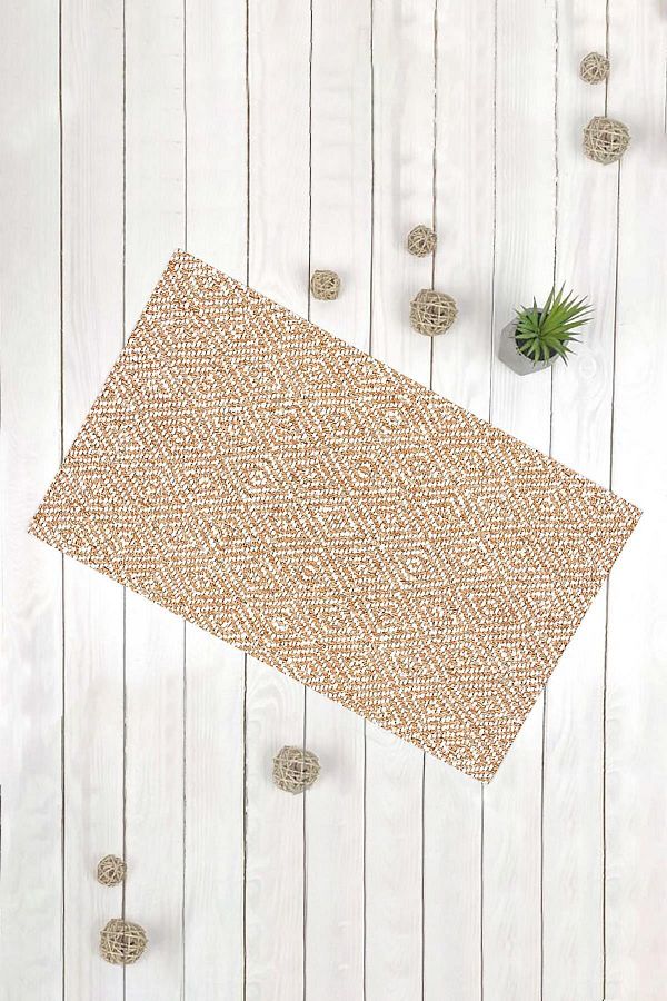 Evsebu-White Geometric Pattern Multi-Purpose Decorative Door Mat 1