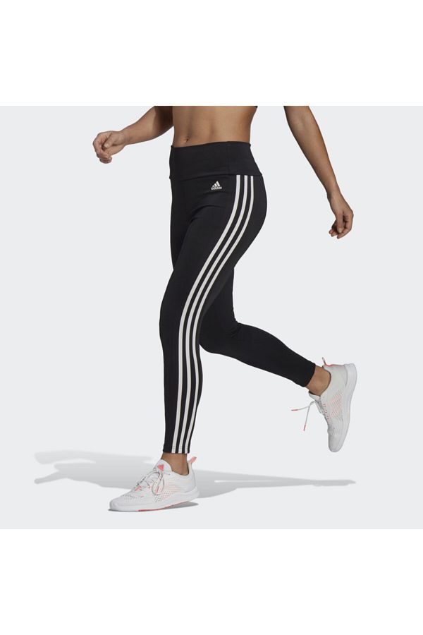 adidas Designed To Move High rise 3 stripes 7 8 Women s Black Tights gl4040 Trendyol