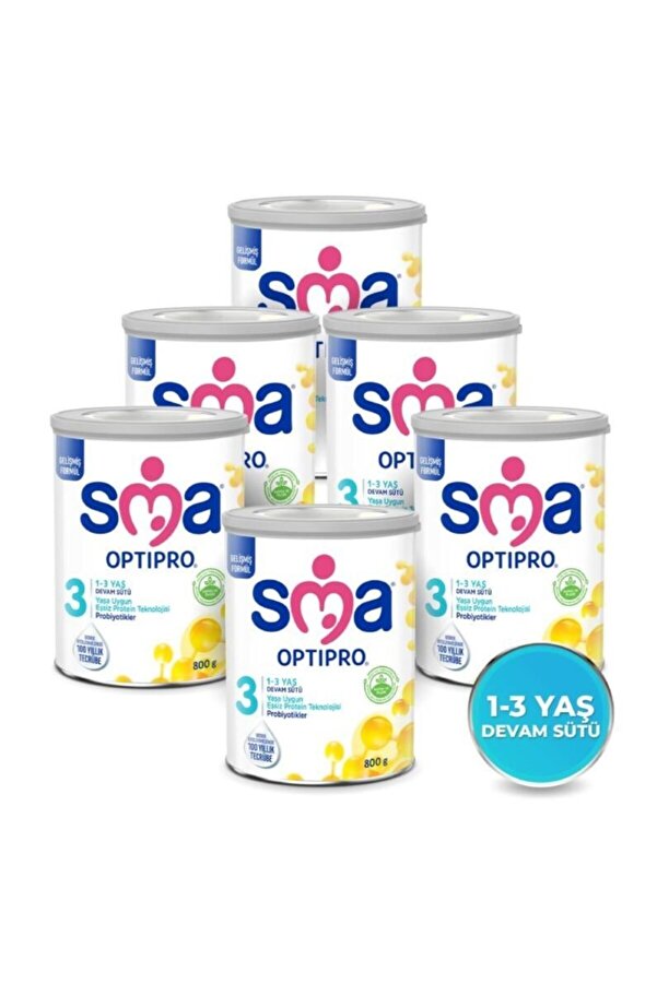Nestle Sma 3 Optipro Probiyotik 1-3 Yaş Devam Sütü 800 Gr - 6 Lı