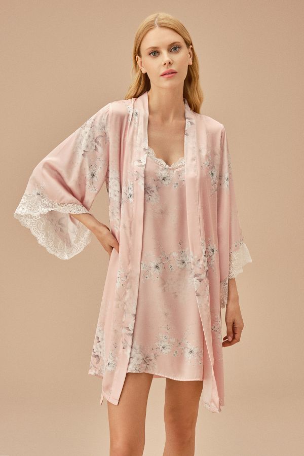 SUWEN-Sakura Patterned Dressing Gown 1