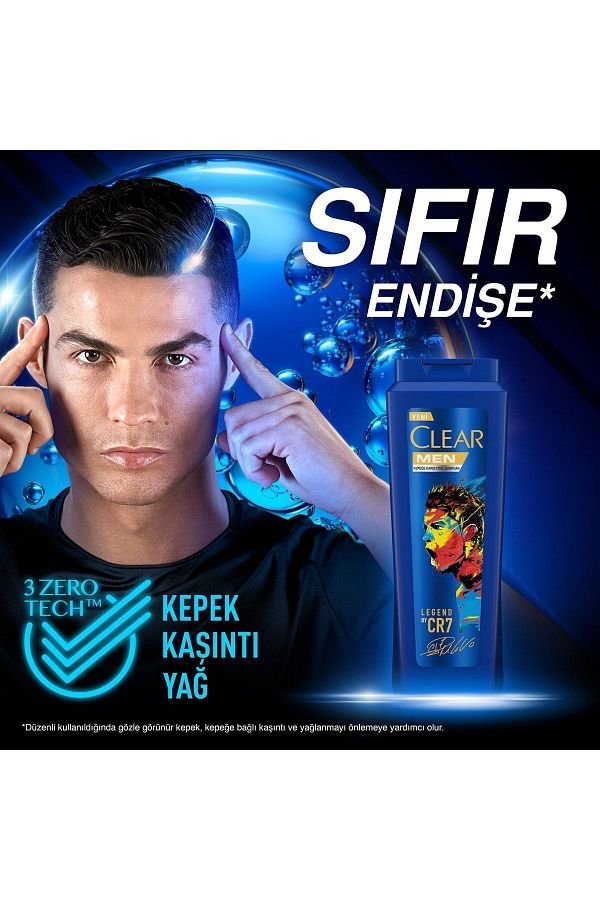 Clear Cr7 Cristiano Ronaldo 325 ml X3 Shampoo Effective Against Dandruff Legend Trendyol
