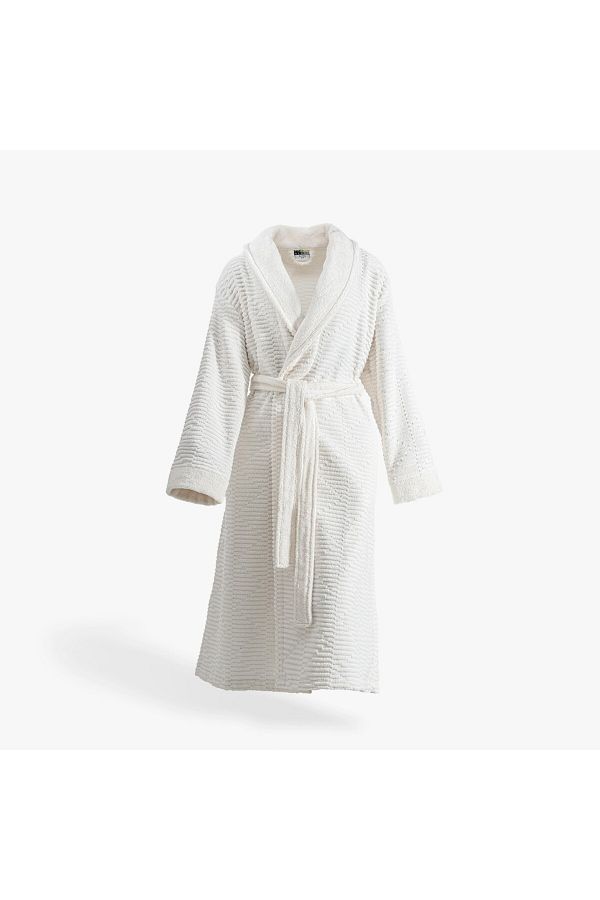 Green Black-Anisa Women's Cream Bathrobe 1