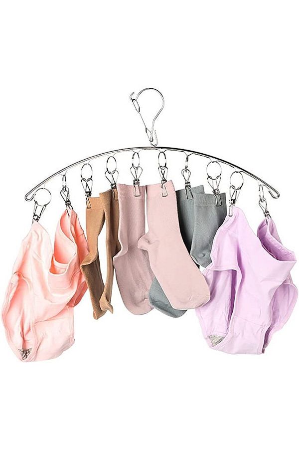 ASR Stainless Steel Clothesline Socks Laundry Kids Baby Clothes Drying Hanger Steel Peg Checkers Trendyol