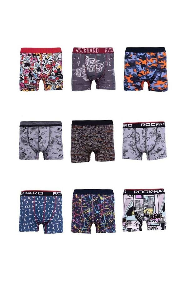 rockhard-Multicolored Patterned Lycra Men's Boxers 1