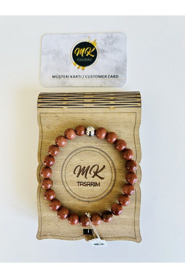 MK tasar m REAL BROWN STAR STONE BRACELET IN SPECIAL BOX CUSTOMER WITH CARD MK.009.025 Trendyol