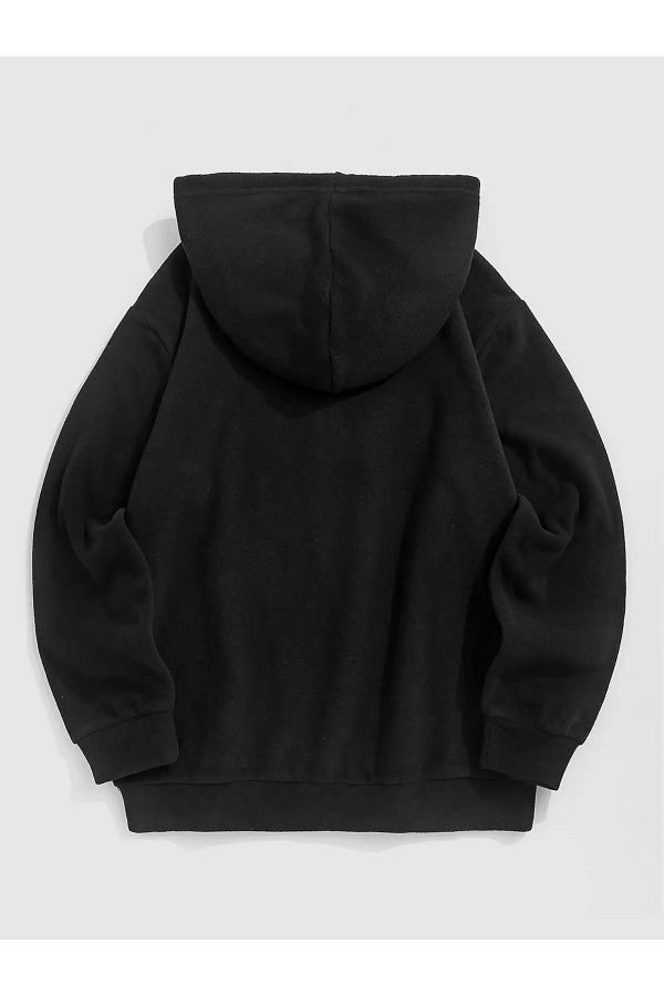 Black thick hoodie 2025