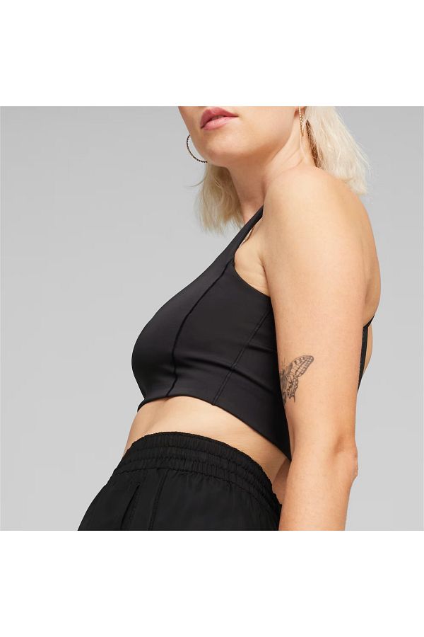 Puma Crop Top Black Plain Trendyol