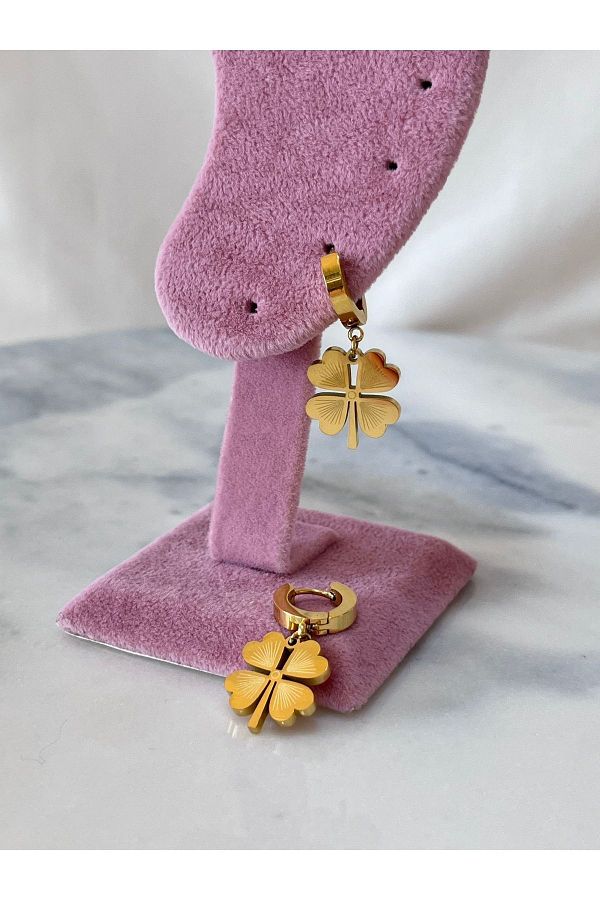 Pandora clover earrings discount