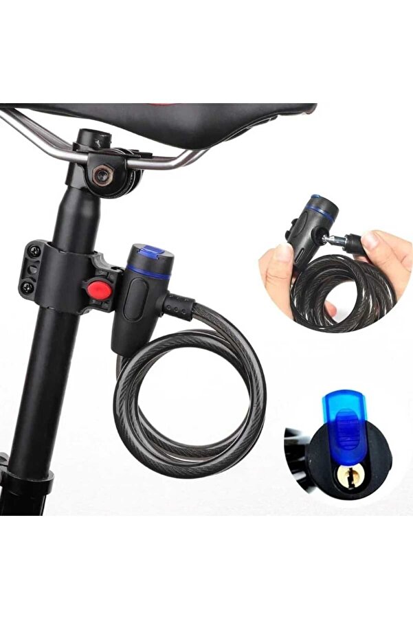 tur bike Anahtarlı Çelik Kilit Bisiklet Motosiklet Güvenlik Kilidi Bebek Arabası