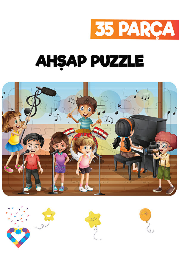 esatoys Ahşap Çocuk Puzzle 35 Parça