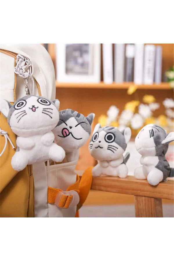Meyra Accessories Cat Emoji Pattern Plush Keychain Cute Bag Accessory Trendyol