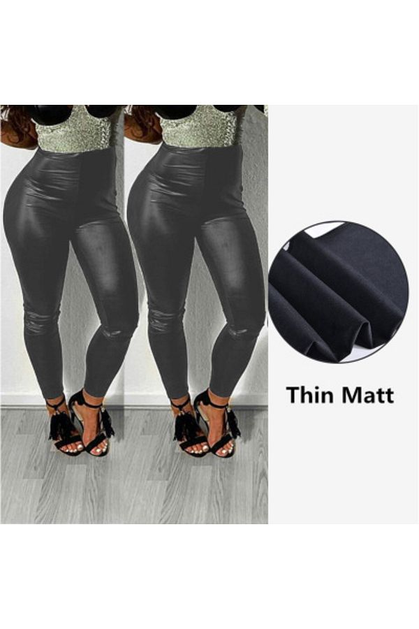 Plus size pu leggings hot sale