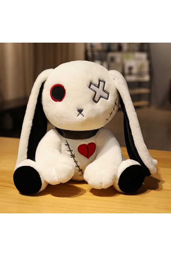Choice Creepy Goth Bunny Plush 1pc Crazy Rabbit Toys Spooky Gothic Stuffed Animal Cute Hoops Trendyol