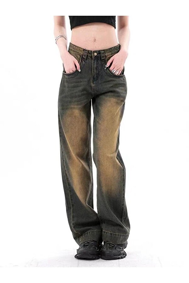 Köstebek Y2k New Style Vintage Dirty Jeans Model Unisex Trousers