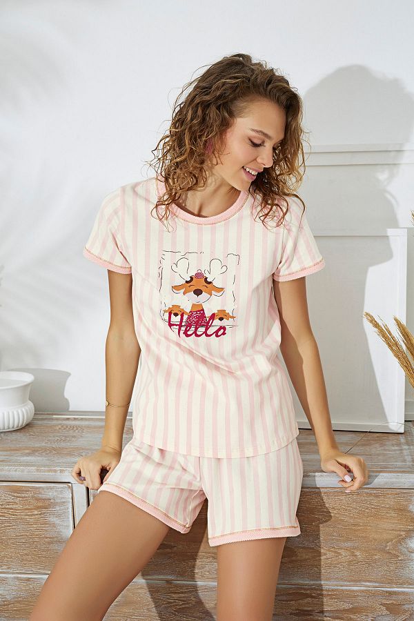 Sevim-14908 Model Printed Shorts Set 1