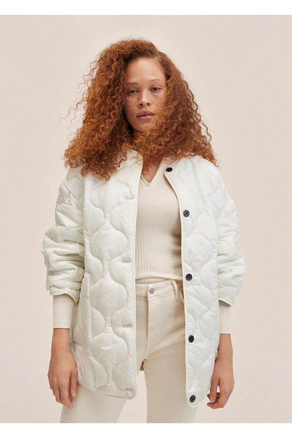 MANGO Winter Jacket Pink Basic Trendyol