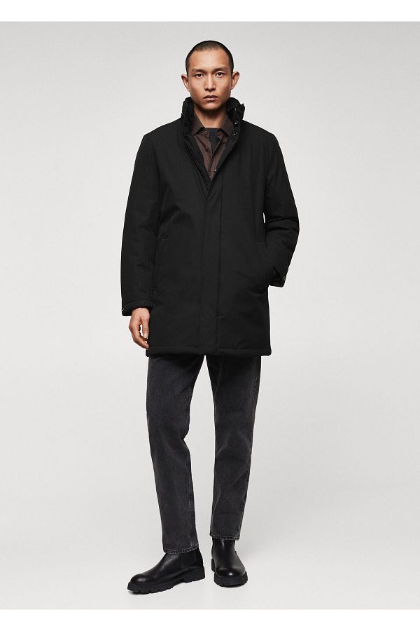 MANGO-Pánská černá parka27050187 1