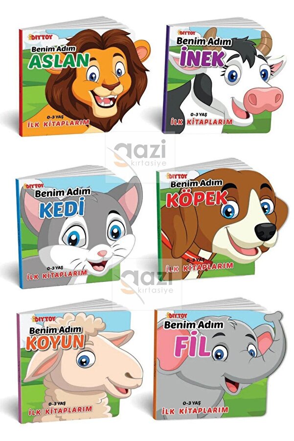 BidiBadi Hayvanlar Ilk Kitaplarım 6'lı Eğitici Kitap Seti -bebeğimin Ilk Kitapları 0-3 Yaş - Ben Kimim Hayvan